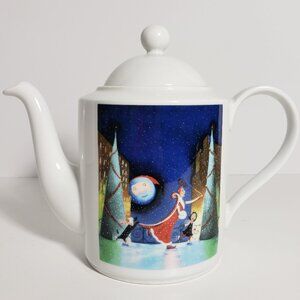 Saks Fifth Avenue Elise Primavera Holiday Contemporary Tea Coffee Pot Christmas